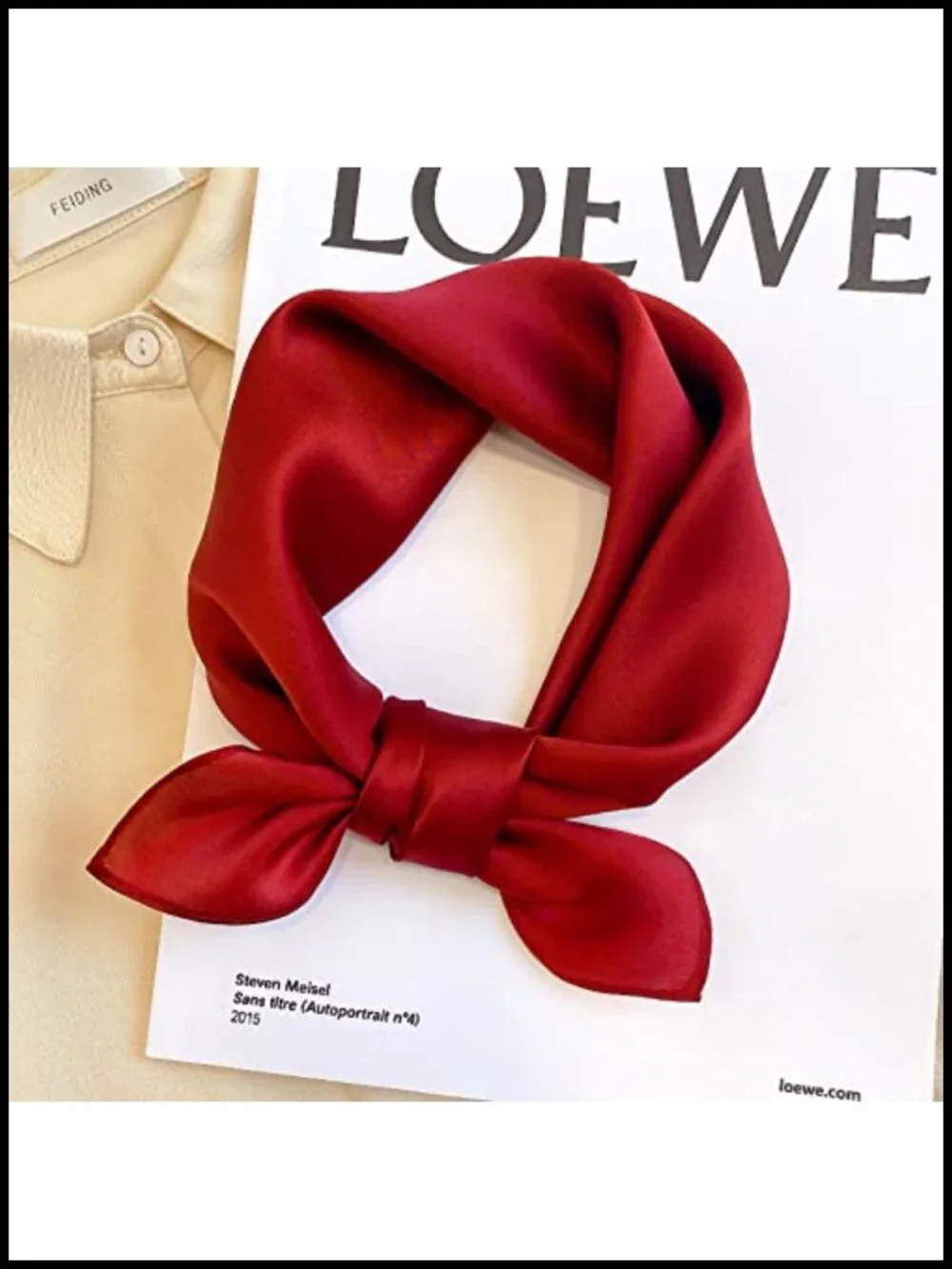 100% Mulberry Silk Square Scarf 25.6